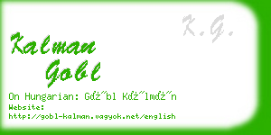 kalman gobl business card